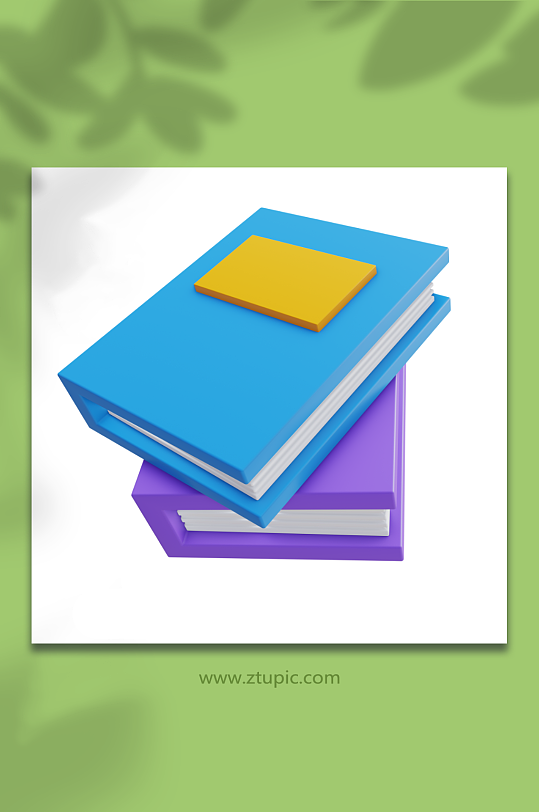 2023年开学季学习用品3d模型书本-众图网
