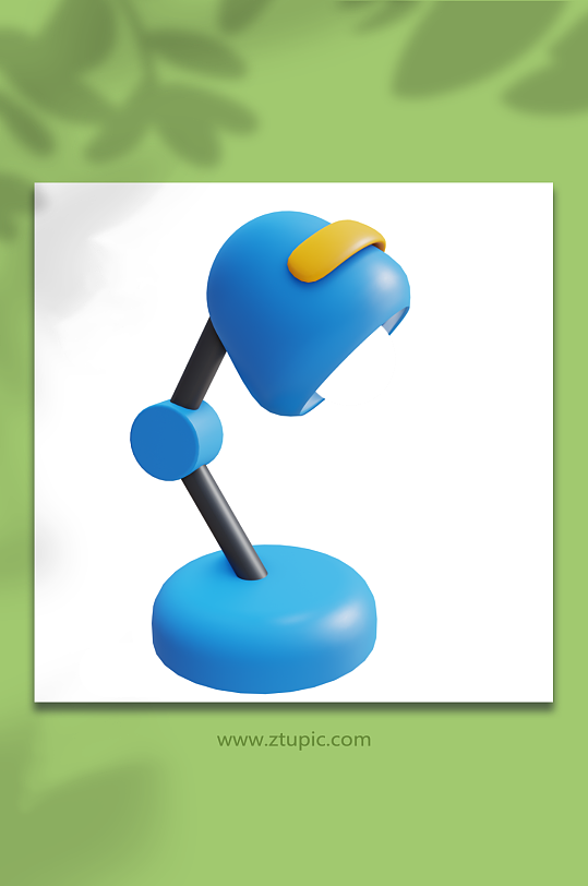 2023年开学季学习用品3d模型台灯-众图网