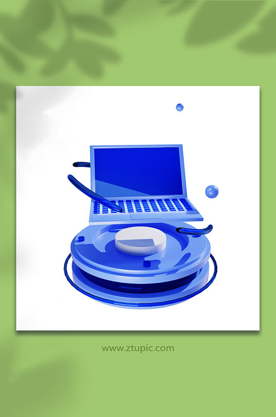 3d立体模型微软科技风云台笔记本图标