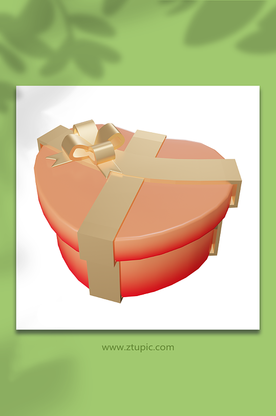 红色渐变电商促销简约礼物盒3d模型-众图网