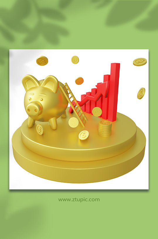 金融信用卡投资C4D3D模型-众图网