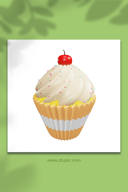 圣代卡通甜点3d模型-众图网