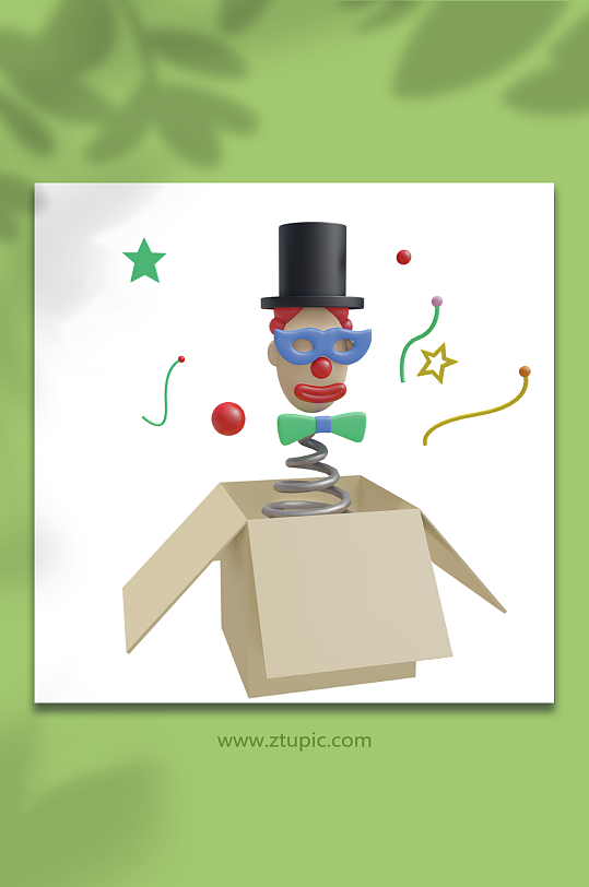 愚人节小丑卡通人物3d模型