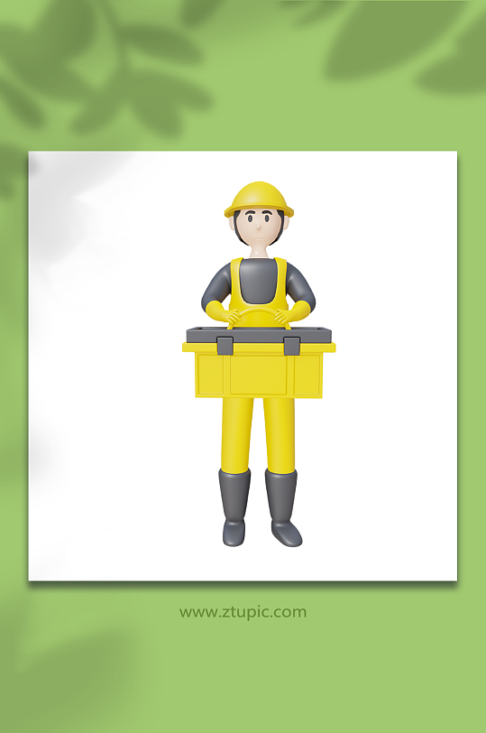 建筑装修行业3d模型人物工具箱-众图网