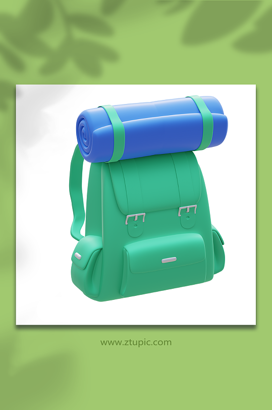 户外露营物品背包3d模型-众图网