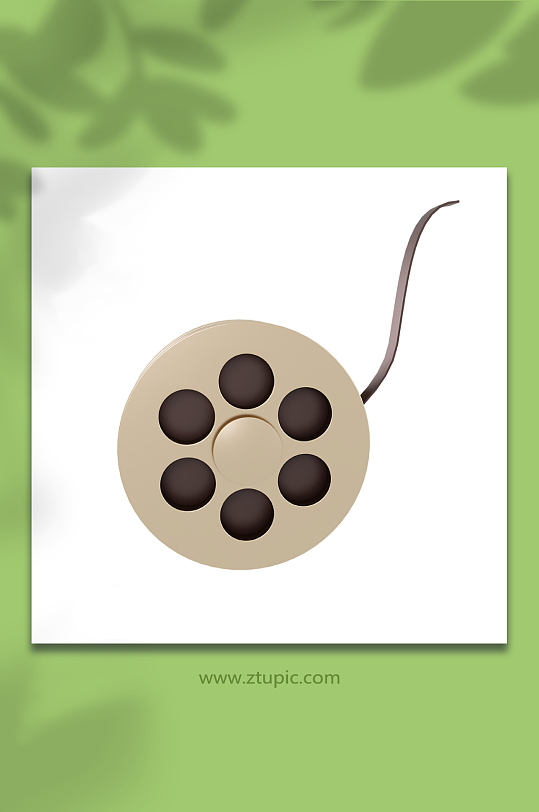 电影院电影卡通3d模型放映带-众图网