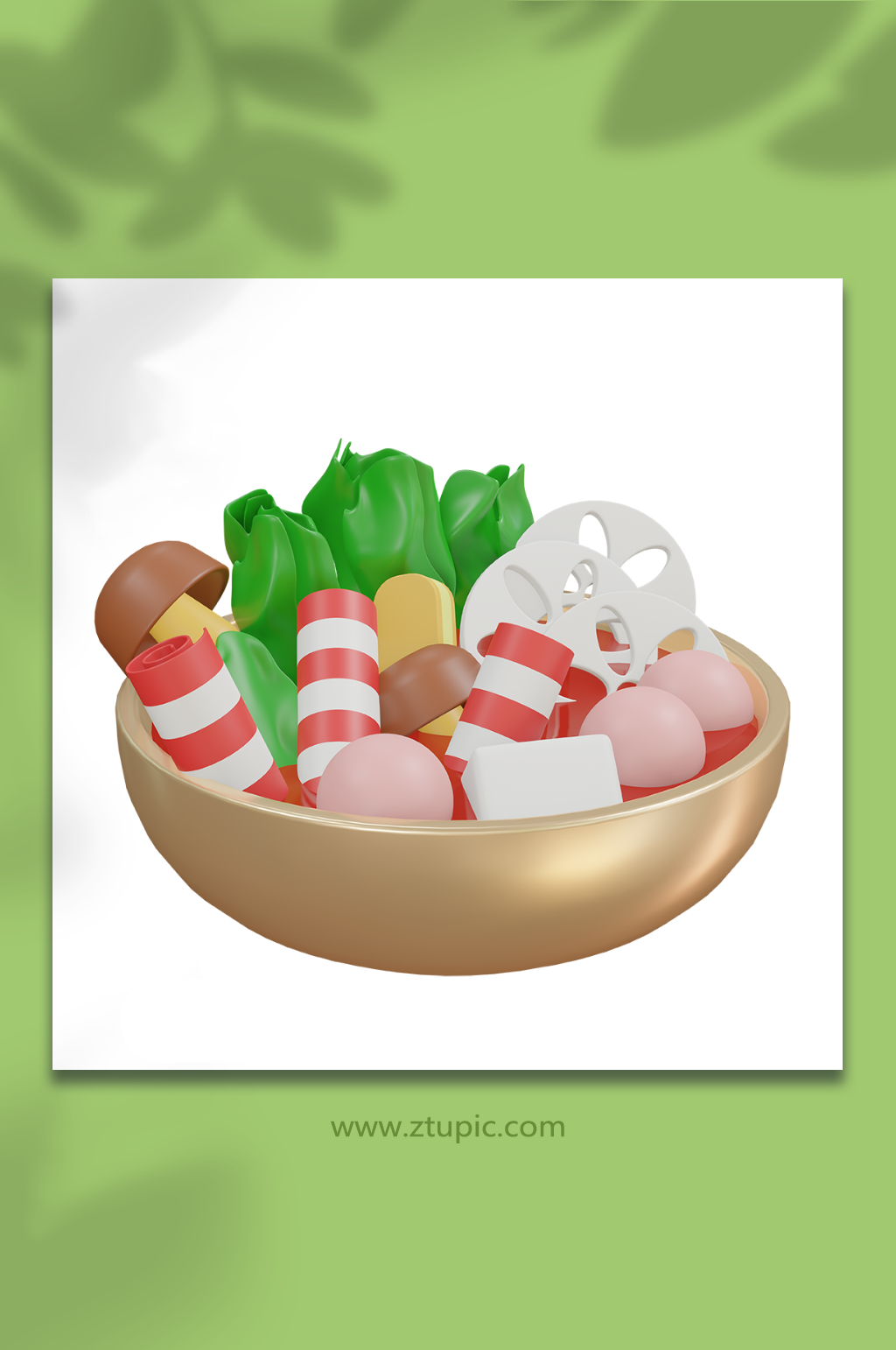 美味3d立体火锅美食模型素材