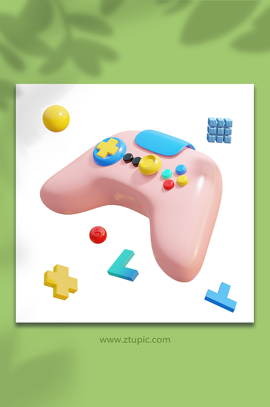 卡通3D立体娱乐游戏机电子设备模型