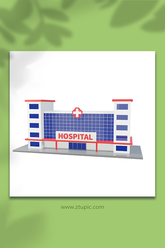 医院卡通建筑3d模型