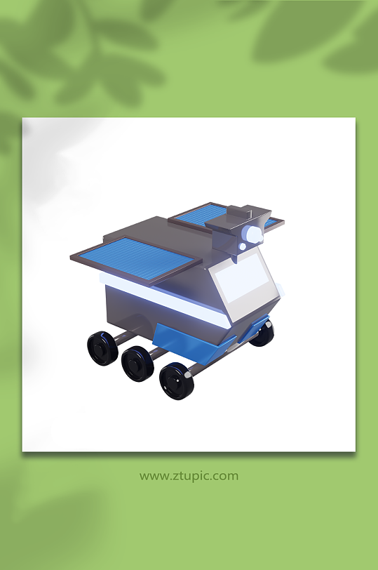 航天外太空模型探测车卡通3d模型-众图网