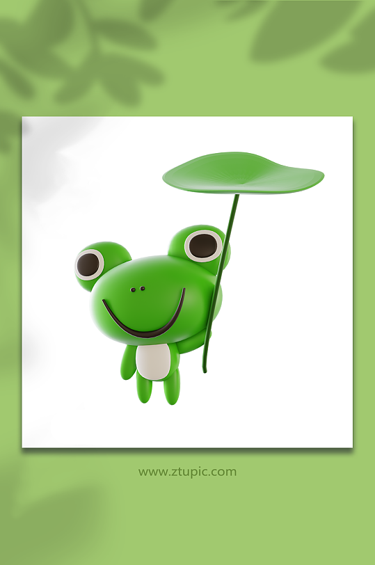 卡通3d动物青蛙模型-众图网