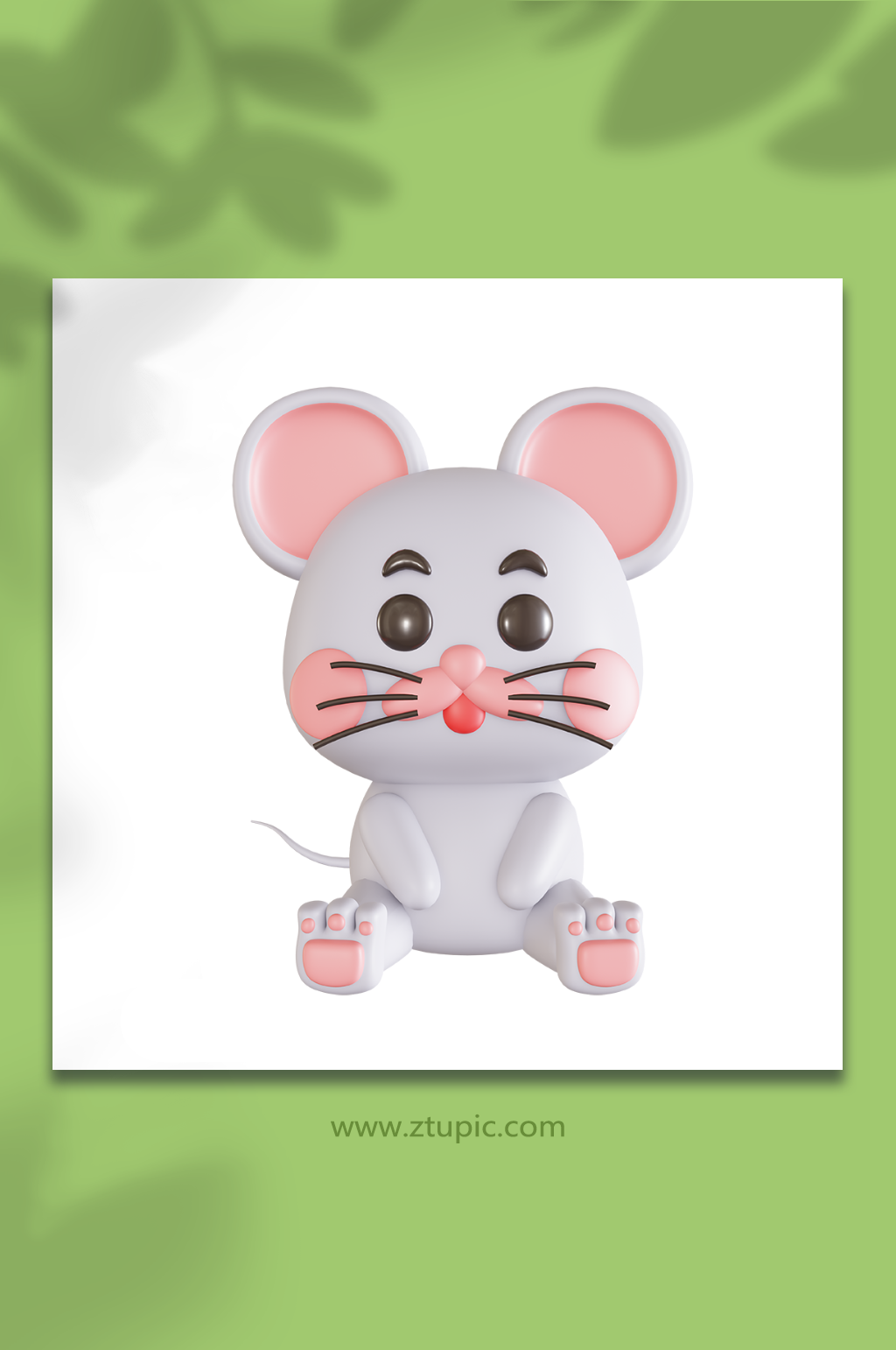 子鼠十二生肖动物3d模型素材