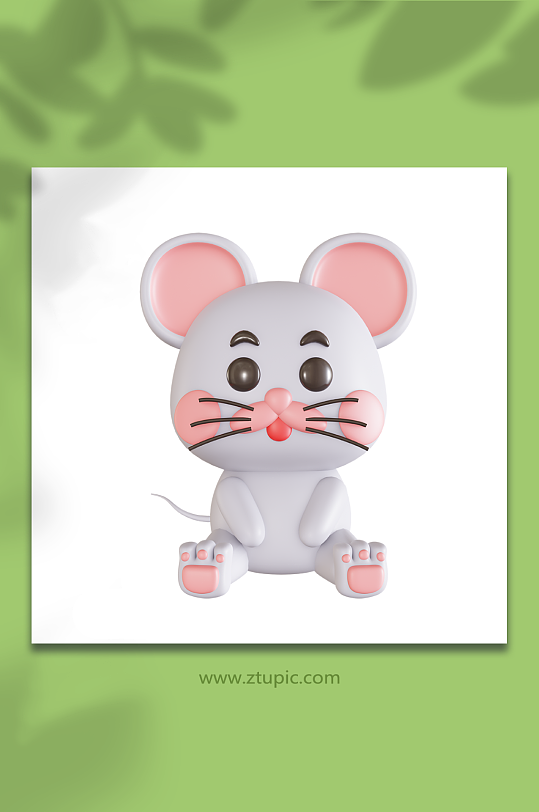 子鼠十二生肖动物3d模型