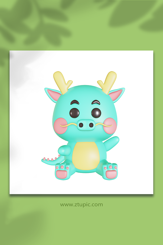 辰龙十二生肖动物3d模型-众图网