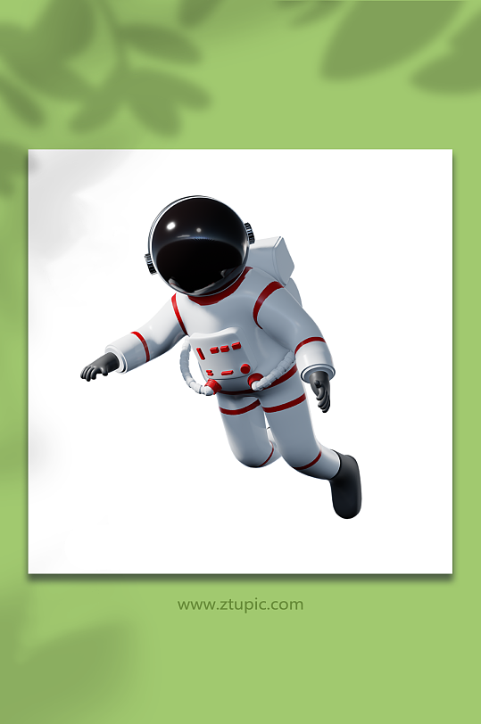 3D宇航员人物太空漫步模型-众图网