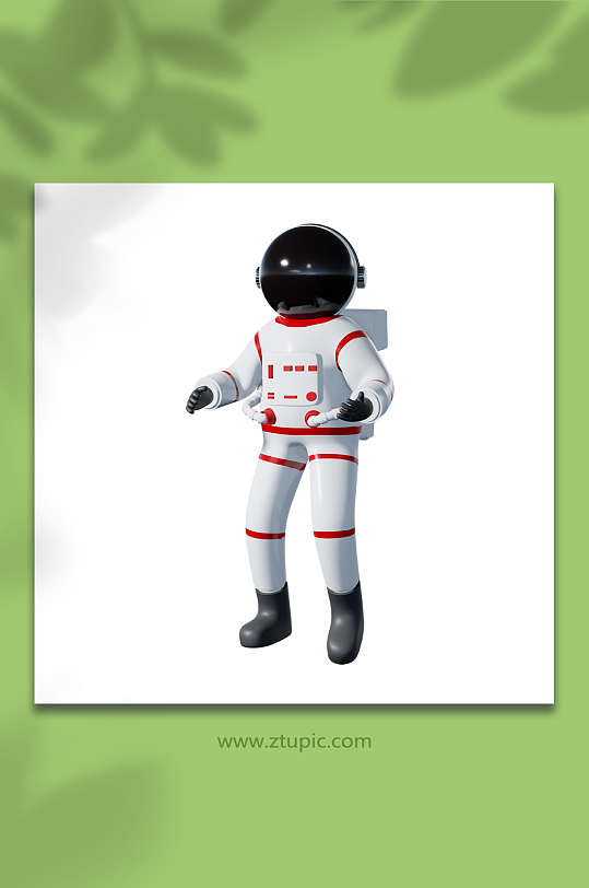 3D太空漫步宇航员人物模型-众图网