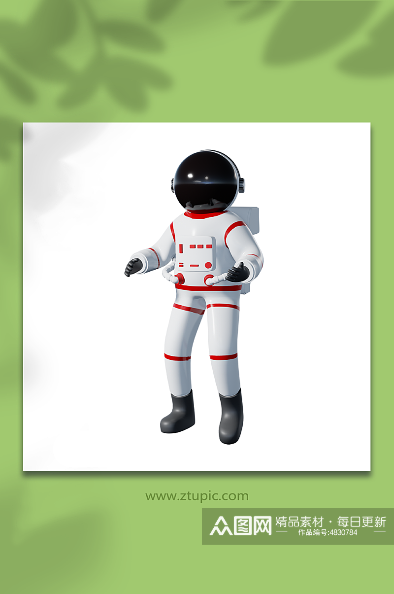 3D太空漫步宇航员人物模型素材