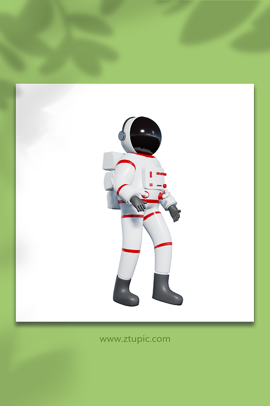 3D宇航员人物模型卡通太空漫步