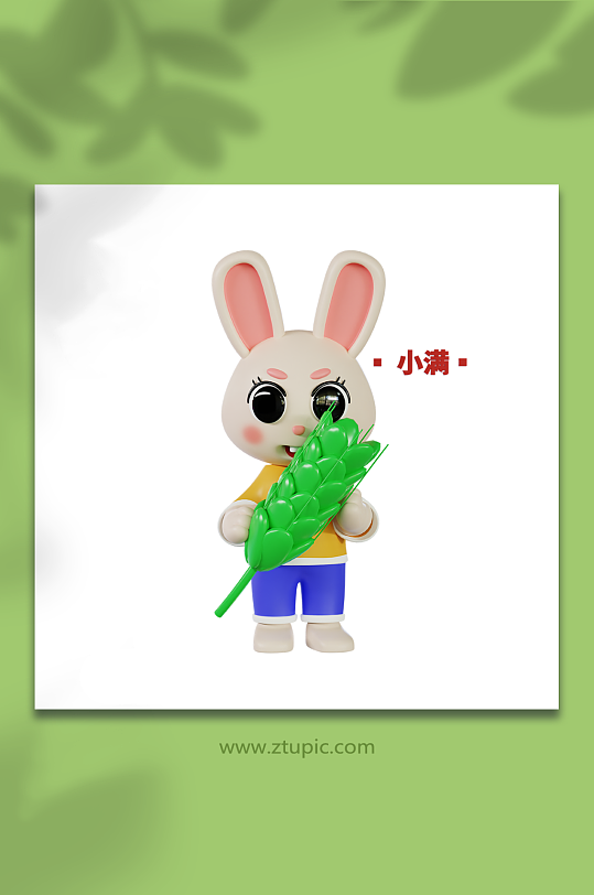 兔年二十四节气3d模型小满-众图网