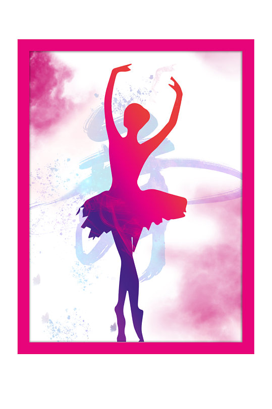 舞蹈室宣传挂画图片