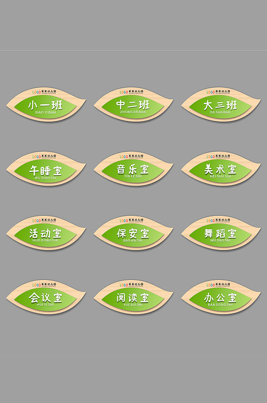 清新簡潔幼兒園異形班牌導(dǎo)視門牌科室指示牌