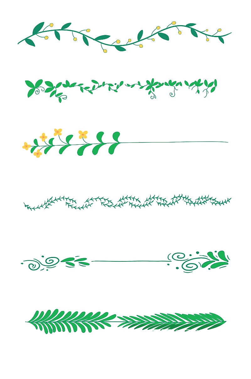绿色分割线边线素材素材