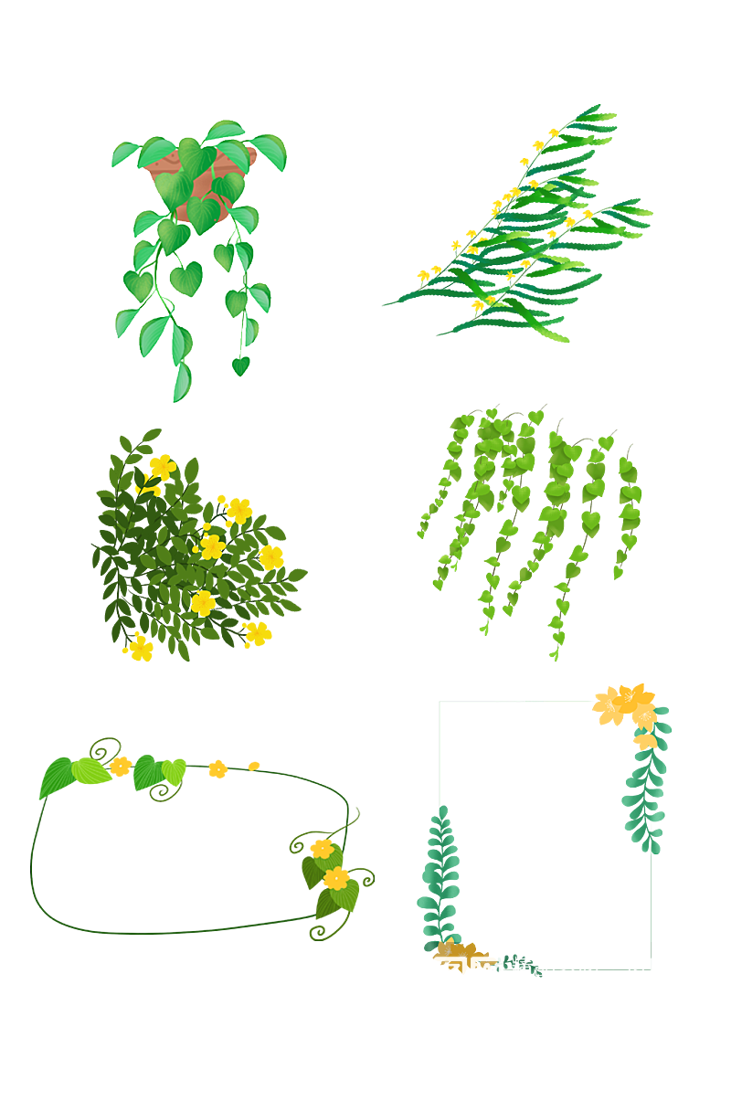 绿色藤蔓植物素材素材