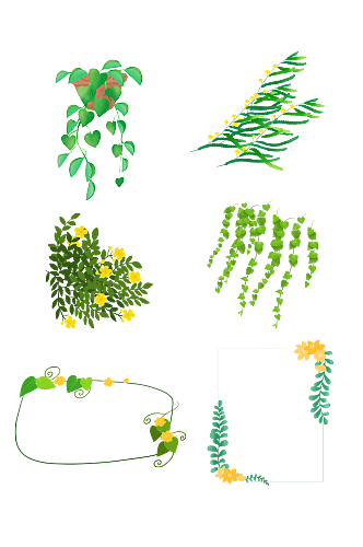 绿色藤蔓植物素材