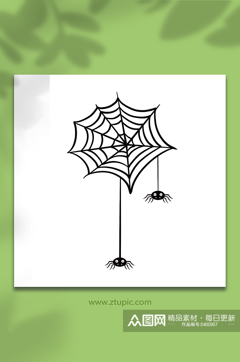 万圣节节日手绘蜘蛛和蜘蛛网素材
