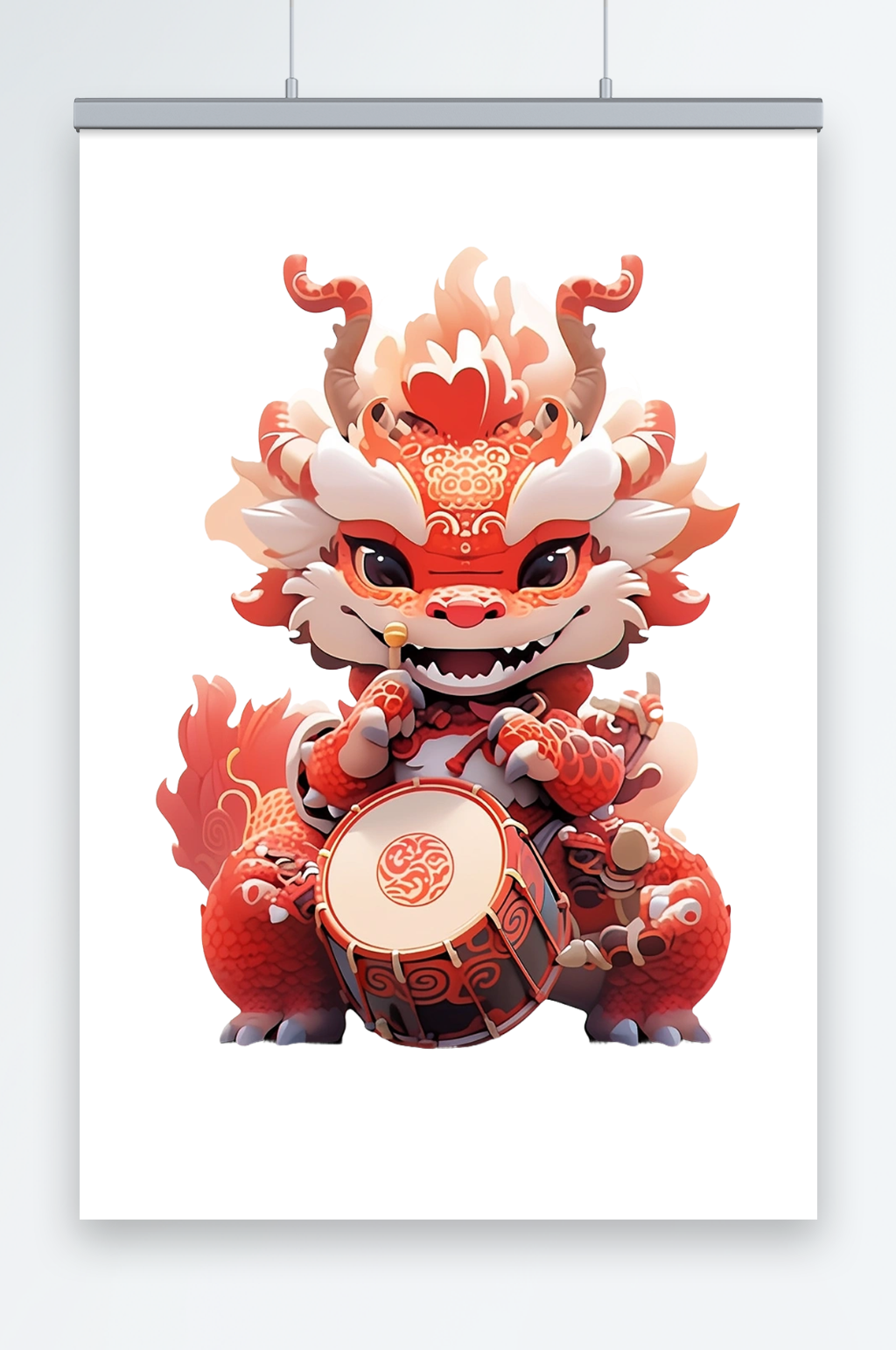 中国龙年3D立体龙元素素材