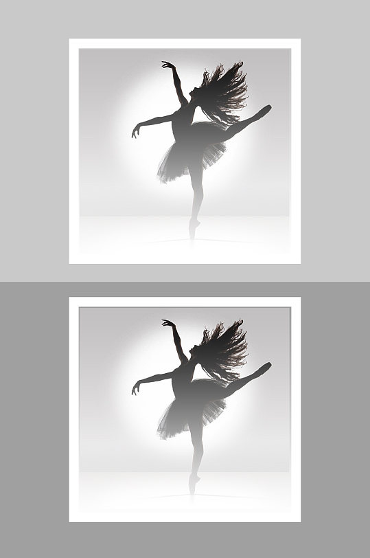 梦幻世界芭蕾舞姿背景素材