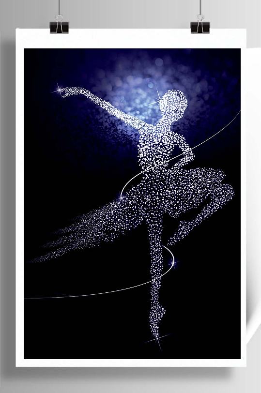 芭蕾梦幻单人舞背景素材