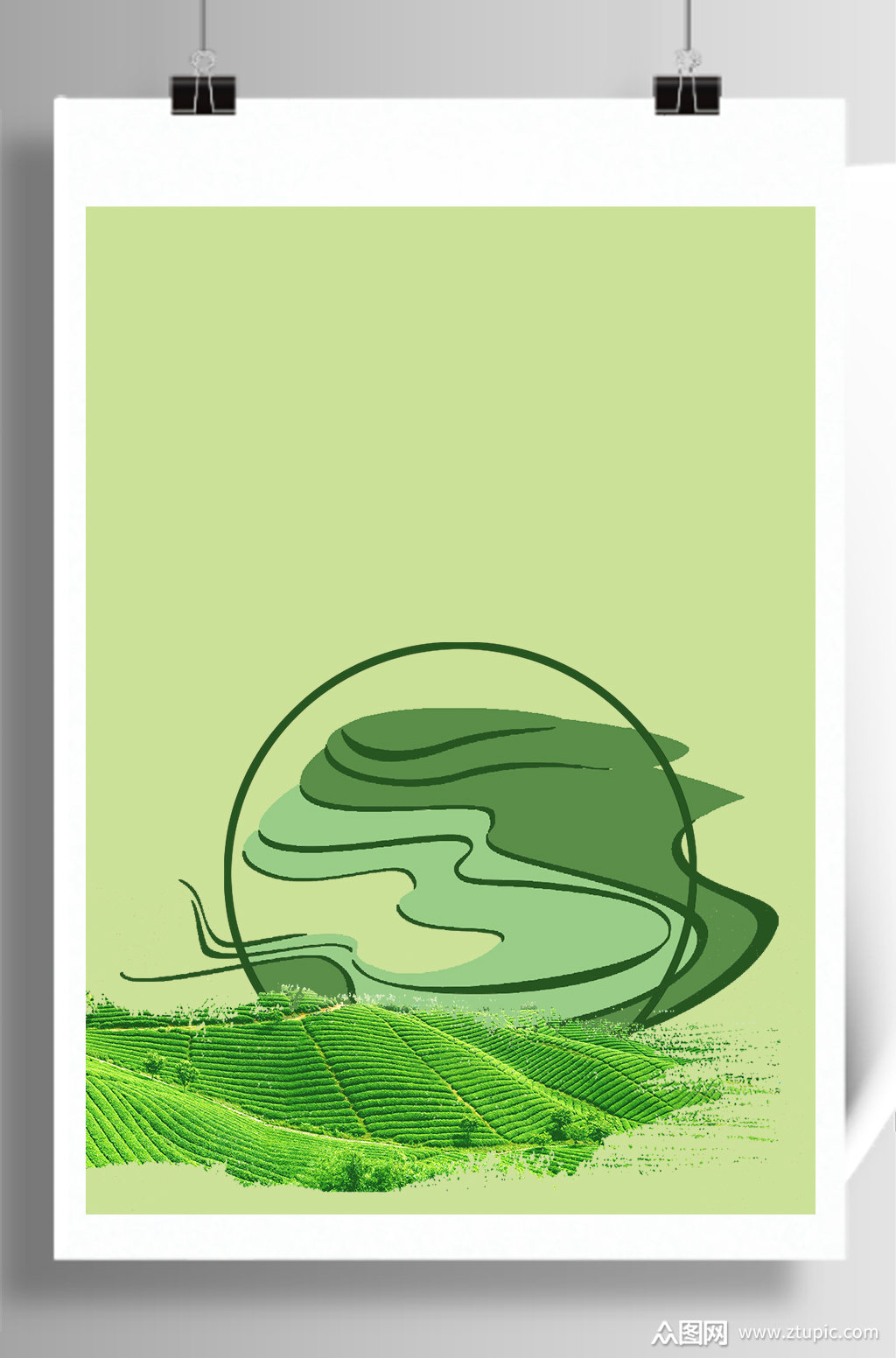 时尚稻田创意设计免扣素材