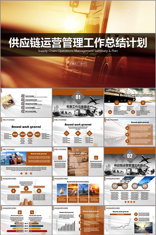 供应链运营管理汇报模板-众图网