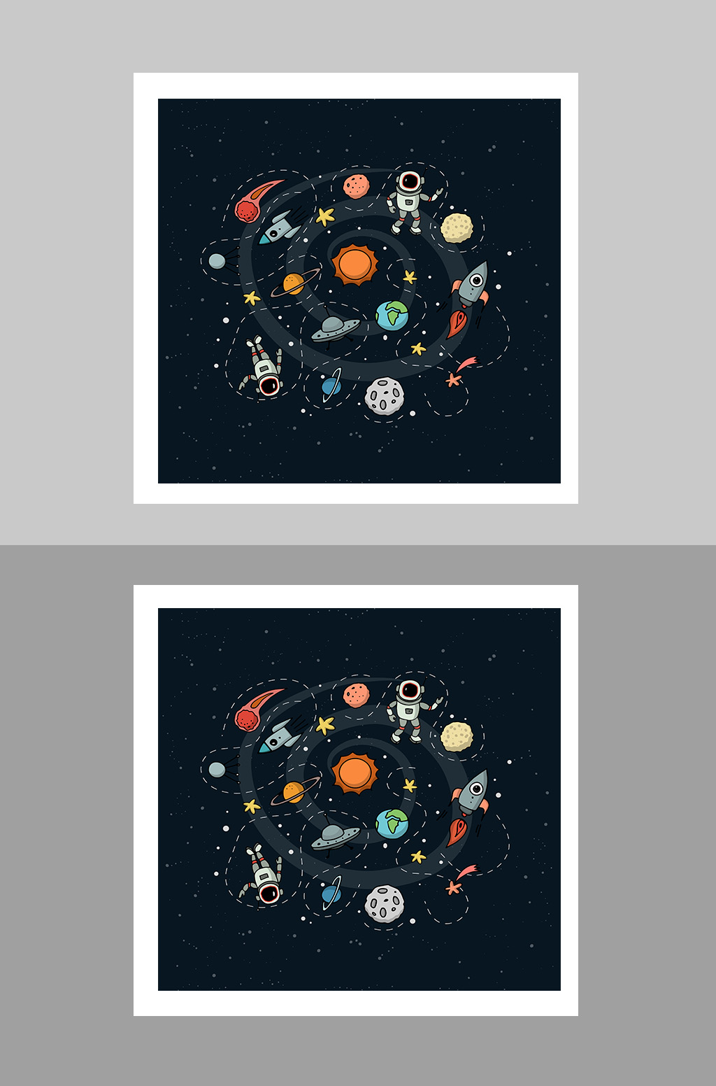 蓝色宇宙星系天空背景素材