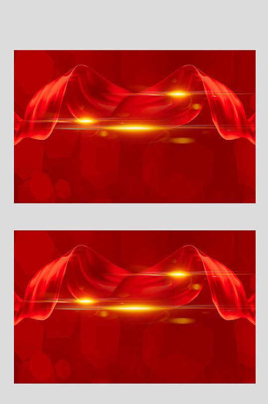 红色绸带飘带礼品背景