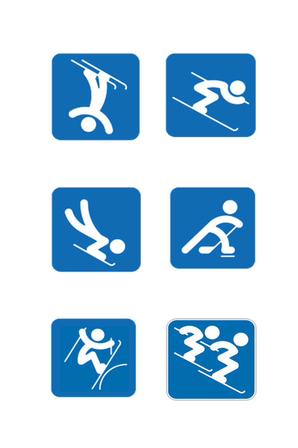 冬奥运项目标志简笔画图片