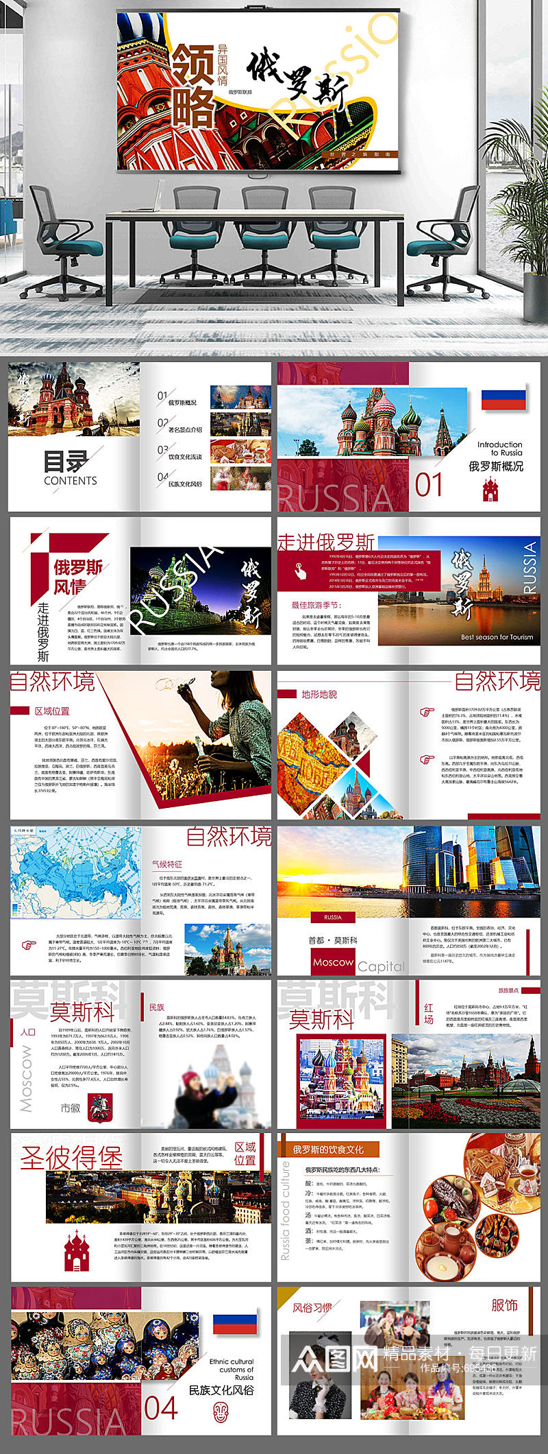 领略俄罗斯异国风情旅游指南介绍画册素材