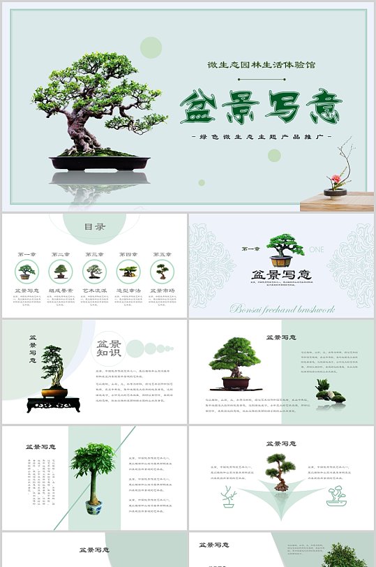 微生态园林生活体验馆盆景栽培模板