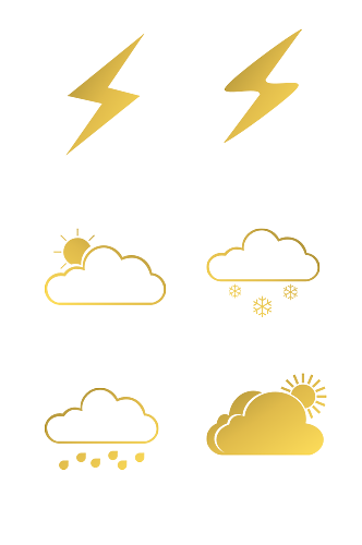 手绘天气季节云彩图标免扣元素001