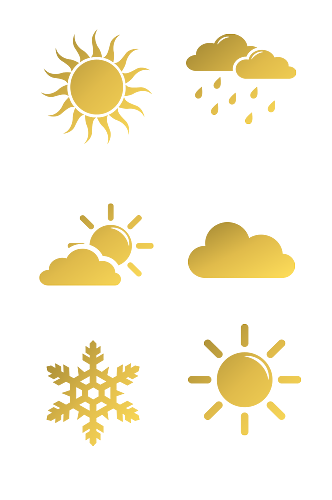 手绘天气季节云彩图标免扣元素004
