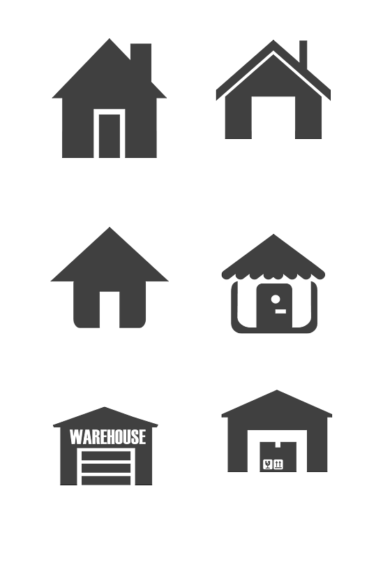 手绘世界建筑房屋图标免扣元素001