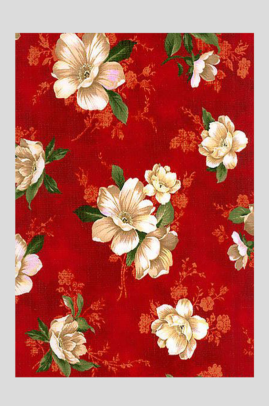 彩色花卉底纹编制花布图案010