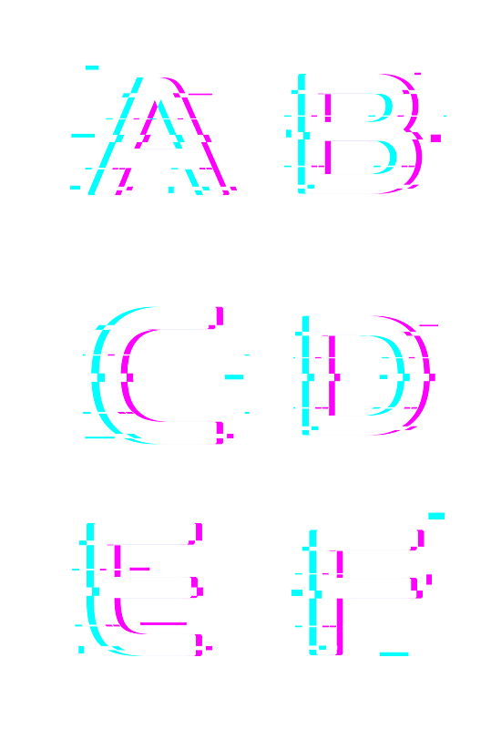 英文字母AF抖音短视频标识音符免抠元素