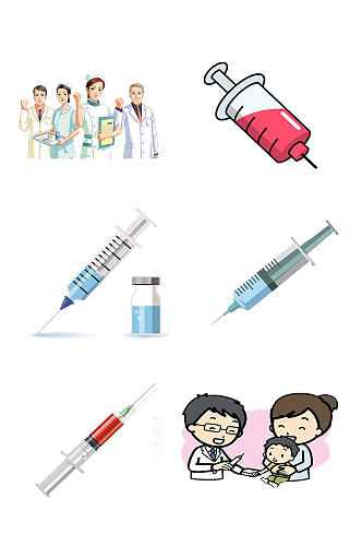 新冠病毒疫苗研发注射医疗卫生免抠