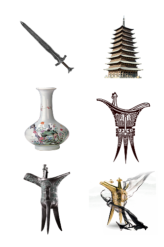 历史文物古董中国文化免抠元素