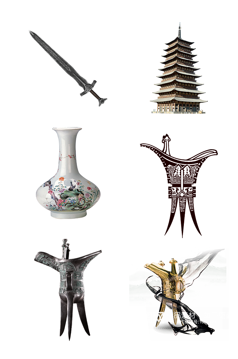 历史文物古董中国文化免抠元素素材