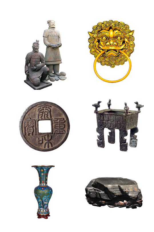 历史文物钱币古董中国文化免抠元素