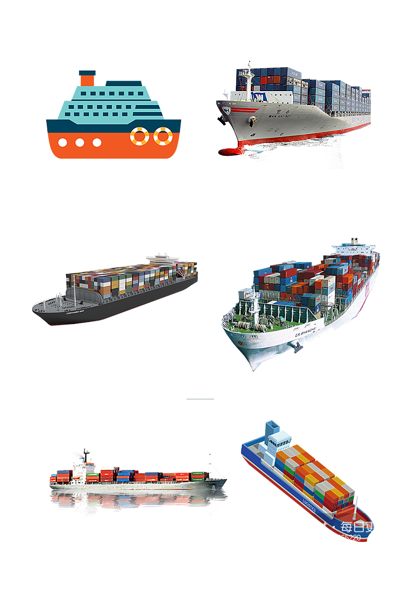 国际货运货轮海上运输免抠元素素材