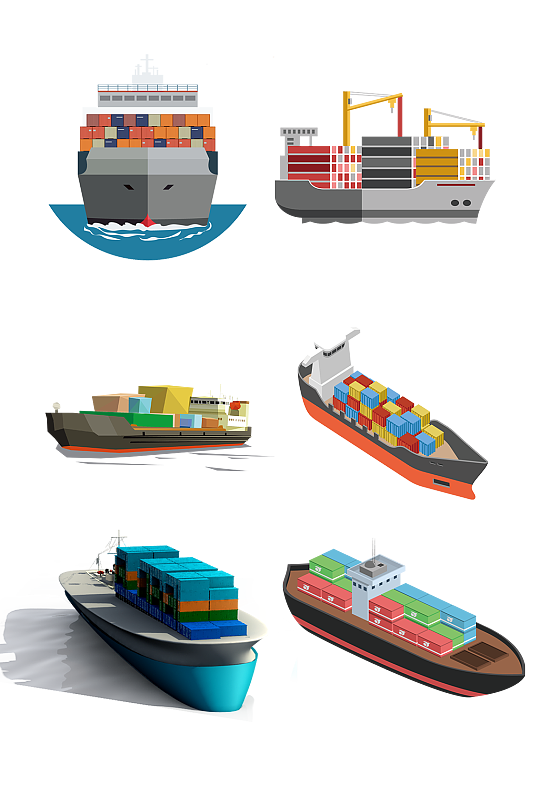 国际物流货运货轮海上运输免抠元素